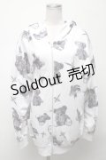 TRAVAS TOKYO / MYRIAD OF BEARS ZIPパーカー  白ｘ黒 S-25-04-25-012-PU-TO-AS-ZS