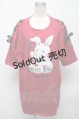 Secret Honey / デビルバニービッグTシャツ  ワイン S-25-04-25-016-CA-OP-AS-ZS