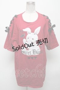 Secret Honey / デビルバニービッグTシャツ  ワイン S-25-04-25-016-CA-OP-AS-ZS