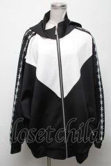 CIVARIZE / 切り替えポンチョパーカー  黒ｘ白 S-25-04-25-017-GO-TO-AS-ZS