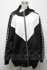 CIVARIZE / 切り替えポンチョパーカー  黒ｘ白 S-25-04-25-017-GO-TO-AS-ZS