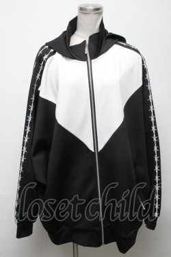 画像1: CIVARIZE / 切り替えポンチョパーカー  黒ｘ白 S-25-04-25-017-GO-TO-AS-ZS