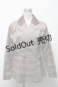 axes femme POETIQUE / プリーツデザインジャケット  ブラウン S-25-04-25-018-AX-JA-HR-ZS