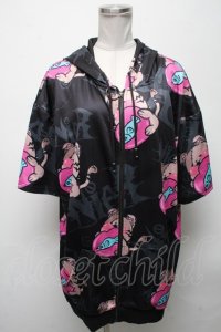 NieR Clothing / 半袖パーカー  黒 S-25-04-25-019-PU-TO-AS-ZS