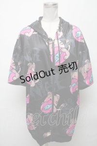 NieR Clothing / 半袖パーカー  黒 S-25-04-25-019-PU-TO-AS-ZS