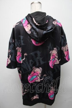 画像2: NieR Clothing / 半袖パーカー  黒 S-25-04-25-019-PU-TO-AS-ZS
