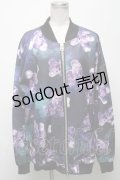 TRAVAS TOKYO / Patterned All Over Zip Blouson/総柄ポンチブルゾン  黒 S-25-04-25-020-PU-JA-AS-ZS