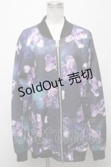 TRAVAS TOKYO / Patterned All Over Zip Blouson/総柄ポンチブルゾン  黒 S-25-04-25-020-PU-JA-AS-ZS