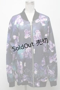 TRAVAS TOKYO / Patterned All Over Zip Blouson/総柄ポンチブルゾン  黒 S-25-04-25-020-PU-JA-AS-ZS