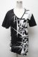 画像1: CIVARIZE / ジオメトリック総柄変形ロングTシャツ 44 黒ｘ白 S-25-04-25-023-GO-TS-AS-ZS (1)