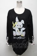 Secret Honey / ウサギプリントTシャツ  黒 S-25-04-25-026-CA-TS-AS-ZS