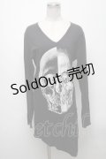 CIVARIZE / スカルプリントロングカットソー 44 黒 S-25-04-25-027-GO-TO-AS-ZS