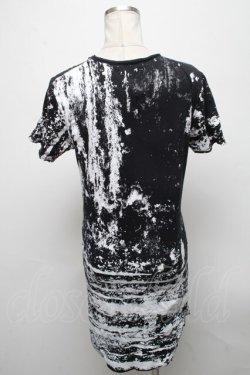 画像2: CIVARIZE / サイドZIP総柄ロングTシャツ 44 黒ｘ白 S-25-04-25-028-GO-TS-AS-ZS
