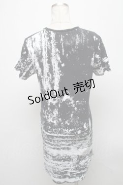 画像2: CIVARIZE / サイドZIP総柄ロングTシャツ 44 黒ｘ白 S-25-04-25-028-GO-TS-AS-ZS