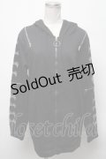 NieR Clothing / ZIPデザインパーカー  黒 S-25-04-25-030-PU-TO-AS-ZS