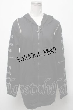 画像1: NieR Clothing / ZIPデザインパーカー  黒 S-25-04-25-030-PU-TO-AS-ZS