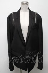 CIVARIZE / ショルダーZIPデザインテーラードジャケット  黒 S-25-04-25-032-GO-JA-AS-ZS