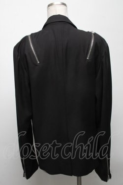 画像2: CIVARIZE / ショルダーZIPデザインテーラードジャケット  黒 S-25-04-25-032-GO-JA-AS-ZS