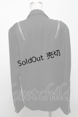画像2: CIVARIZE / ショルダーZIPデザインテーラードジャケット  黒 S-25-04-25-032-GO-JA-AS-ZS