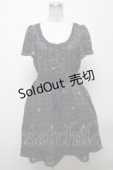 axes femme / チェックCATワンピース  グリーン S-25-04-25-038-AX-OP-AS-ZS