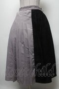 axes femme POETIQUE /レース切替スカート  グレーｘ黒 S-25-04-25-044-AX-SK-AS-ZS