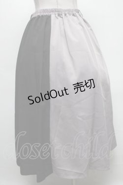 画像2: axes femme POETIQUE /レース切替スカート  グレーｘ黒 S-25-04-25-044-AX-SK-AS-ZI