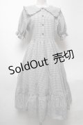 m petit by misako / ギンガムチェックワンピース  グレー S-25-04-27-047-LO-OP-HR-ZS