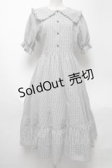 m petit by misako / ギンガムチェックワンピース  グレー S-25-04-27-047-LO-OP-HR-ZS