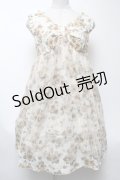 axes femme / ひまわり柄チュール重ねチュニ  オフ S-25-04-27-048-AX-OP-HR-ZS