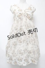 axes femme / ひまわり柄チュール重ねチュニ  オフ S-25-04-27-048-AX-OP-HR-ZS
