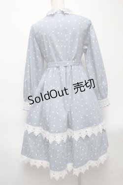 画像2: Favorite / ドットｘ刺繍ワンピース  サックス S-25-04-27-051-LO-OP-HR-ZS
