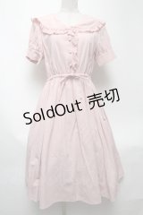 Ank Rouge / セーラー襟長袖ワンピース  ピンク S-25-04-27-052-CA-OP-HR-ZS