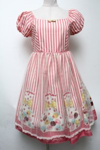Emily Temple cute / マカロンパッケージチュールエプロンワンピース  ピンク S-25-04-27-053-ET-OP-HR-ZS