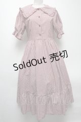 m petit by misako / ギンガムチェックワンピース  赤 S-25-04-27-054-LO-OP-HR-ZS