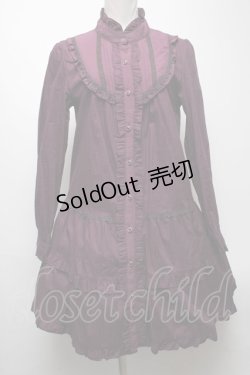 画像1: axes femme / ストライプ柄ワンピース  紫 S-25-04-27-060-AX-OP-HR-ZS