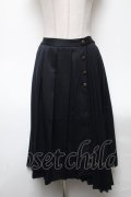 axes femme / プリーツスカート  紺 S-25-04-27-074-AX-SK-ET-ZS