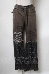 h.ANARCHY / 英字プリント切替パンツ  カーキ S-25-04-27-081-HN-PA-HR-ZS