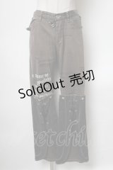 h.ANARCHY / 英字プリント切替パンツ  カーキ S-25-04-27-081-HN-PA-HR-ZS