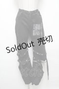 h.NAOTO / ベルトパンツ  黒 S-25-04-27-082-HN-PA-AS-ZS
