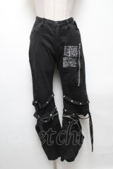 h.NAOTO / ベルトパンツ  黒 S-25-04-27-082-HN-PA-AS-ZS