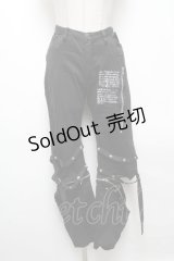 h.NAOTO / ベルトパンツ  黒 S-25-04-27-082-HN-PA-AS-ZS