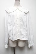 axes femme kawaii / フラット衿ブラウス  白 S-25-04-27-015-AX-BL-HR-ZS