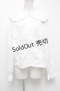 axes femme kawaii / フラット衿ブラウス  白 S-25-04-27-015-AX-BL-HR-ZS