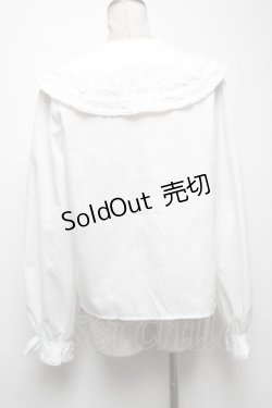 画像2: axes femme kawaii / フラット衿ブラウス  白 S-25-04-27-015-AX-BL-HR-ZS