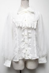axes femme kawaii / クラシックブラウス  白 S-25-04-27-016-AX-BL-HR-ZS