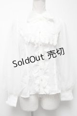 axes femme kawaii / クラシックブラウス  白 S-25-04-27-016-AX-BL-HR-ZS
