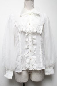 axes femme kawaii / クラシックブラウス  白 S-25-04-27-016-AX-BL-HR-ZS
