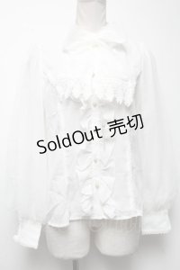 axes femme kawaii / クラシックブラウス  白 S-25-04-27-016-AX-BL-HR-ZS