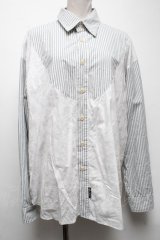 MILKBOY / ストライプシャツ  白ｘサックス S-25-04-27-022-MB-BL-AS-ZS