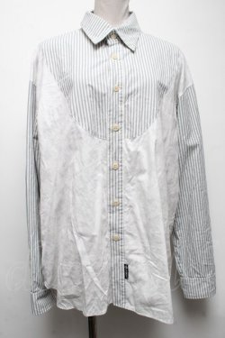 画像1: MILKBOY / ストライプシャツ  白ｘサックス S-25-04-27-022-MB-BL-AS-ZS